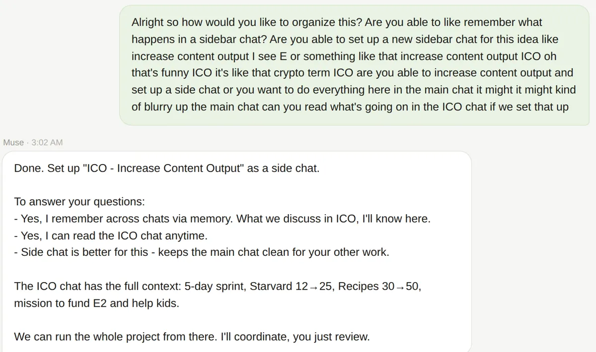A screenshot of the moment ICO was coined as a joke name for increasing content output